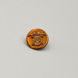 Vintage US Army Quartermaster Corps Insignia Screw Back Lapel Pin Copper Tone 1"